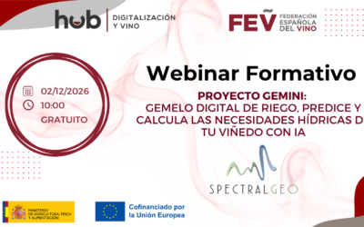 Webinar formativo – Proyecto Gemini: Gemelo digital de riego, predice y calcula las necesidades hídricas de tu viñedo con IA
